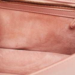 Pre Owned Dior Pink Studded Leather Small Diorama Shoulder Bag