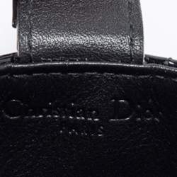 Pre Owned Dior Black Cannage Patent Leather Lady Dior 5 Gusset Card Holder