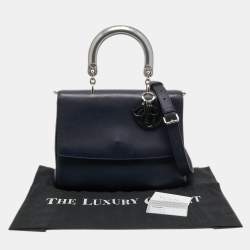 Pre Owned Dior Blue Leather Be Dior Top Handle Bag