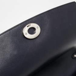 Pre Owned Dior Blue Leather Be Dior Top Handle Bag