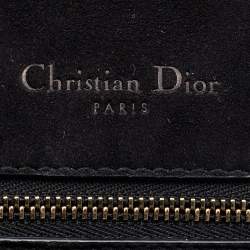 Pre Owned Dior Black Cannage Python Medium Diorama Shoulder Bag