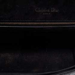 Pre Owned Dior Black Cannage Python Medium Diorama Shoulder Bag