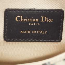 Pre Owned Dior Blue Diorissimo Canvas and Leather Mini Saddle Shoulder Bag