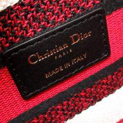 مملوكة مسبقًا Dior Red Canvas DiorAmour Dots Lady D-Lite Bag