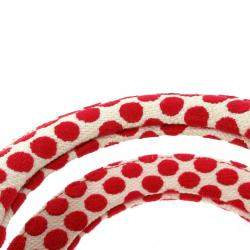 مملوكة مسبقًا Dior Red Canvas DiorAmour Dots Lady D-Lite Bag