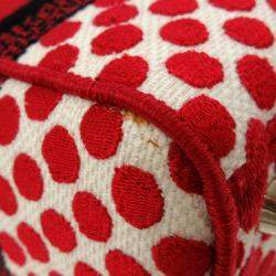 مملوكة مسبقًا Dior Red Canvas DiorAmour Dots Lady D-Lite Bag