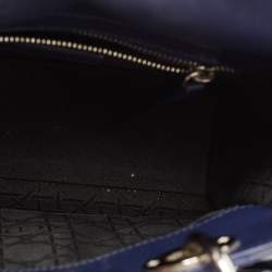 Pre Owned Dior Blue Cannage Leather Small My Lady Dior Tote