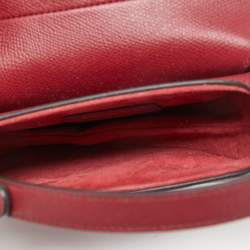 Dior Burgundy Leather Saddle Bag