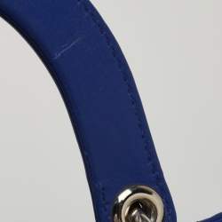 Pre Owned Dior Blue Cannage Leather Large Lady Dior Tote
