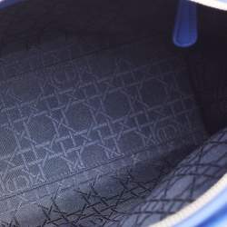 Pre Owned Dior Blue Cannage Leather Large Lady Dior Tote