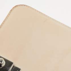 Pre Owned Dior Beige Patent Leather Miss Dior Promenade Chain Shoulder Bag