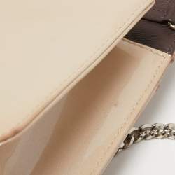 Pre Owned Dior Beige Patent Leather Miss Dior Promenade Chain Shoulder Bag