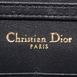 Dior Metallic Bronze Micro Cannage Patent Leather Diorama Wallet on Chain 