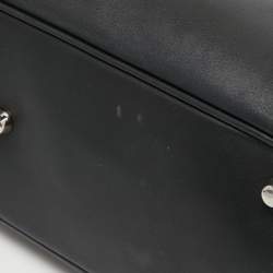 Pre Owned Dior Black Leather And Python Medium Diorissimo Shopper Tote