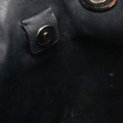 Pre Owned Dior Black Leather And Python Medium Diorissimo Shopper Tote