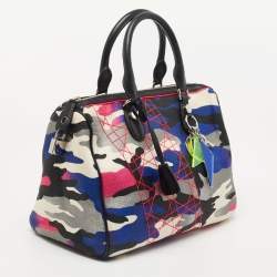 Pre Owned Dior Multicolor Camouflage Canvas Anselm Reyle Boston Bag