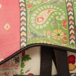 Pre Owned Dior Multicolour Satin Paisley Saddle Bag 