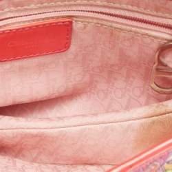 Dior Multicolor Floral Canvas and Patent Leather Saddle Shoulder Bag