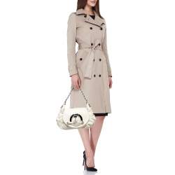 Dior White Leather Jazz Club Shoulder Bag