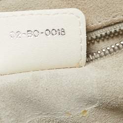 Dior White Leather Jazz Club Shoulder Bag