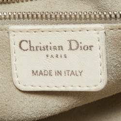 Dior White Leather Jazz Club Shoulder Bag