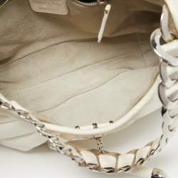 Dior White Leather Jazz Club Shoulder Bag