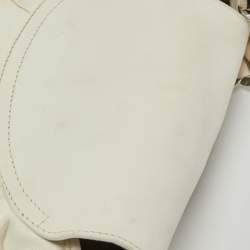 Dior White Leather Jazz Club Shoulder Bag