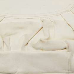 Dior White Leather Jazz Club Shoulder Bag