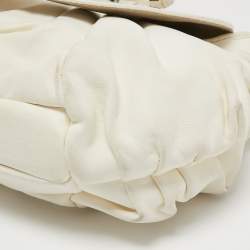 Dior White Leather Jazz Club Shoulder Bag
