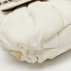 Dior White Leather Jazz Club Shoulder Bag