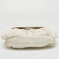 Dior White Leather Jazz Club Shoulder Bag