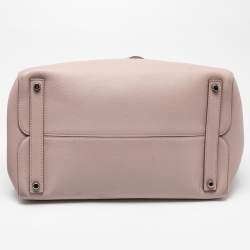 Pre Owned Dior Pink Leather Open Bar Tote