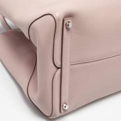 Pre Owned Dior Pink Leather Open Bar Tote