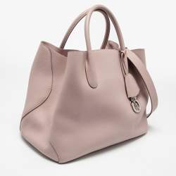 Pre Owned Dior Pink Leather Open Bar Tote