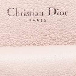 Pre Owned Dior Pink Leather Open Bar Tote