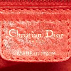 Pre Owned Dior Red Leather My Dior Frame Satchel