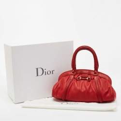 Pre Owned Dior Red Leather My Dior Frame Satchel