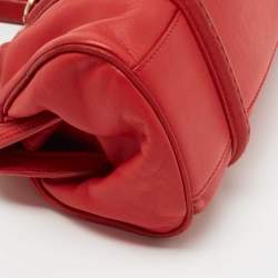 Pre Owned Dior Red Leather My Dior Frame Satchel