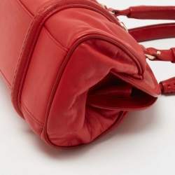 Pre Owned Dior Red Leather My Dior Frame Satchel