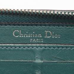 Pre Owned Dior Light Pink Leather Voyageur Continental Wallet