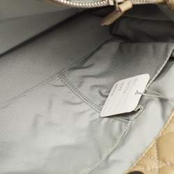 Pre Owned Dior Beige Cannage Patent Leather Small Soft Lady Dior Tote