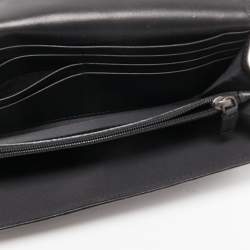 Pre Owned Dior Black Oblique Canvas and Leather Continental Wallet