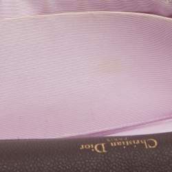Pre Owned Dior Plum Leather Medium Diorama Flap Shoulder Bag