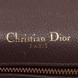 Pre Owned Dior Plum Leather Medium Diorama Flap Shoulder Bag
