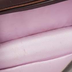 Pre Owned Dior Plum Leather Medium Diorama Flap Shoulder Bag