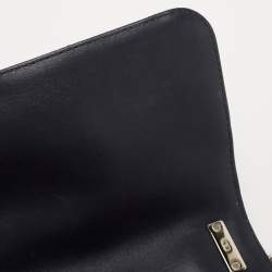 Pre Owned Dior Dark Blue Cannage Leather Miss Dior Medium Flap Bag