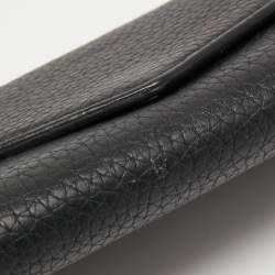 Pre Owned Dior Black Leather Diorissimo Continental Wallet