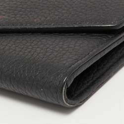 Pre Owned Dior Black Leather Diorissimo Continental Wallet