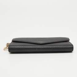 Pre Owned Dior Black Leather Diorissimo Continental Wallet