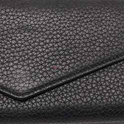 Pre Owned Dior Black Leather Diorissimo Continental Wallet